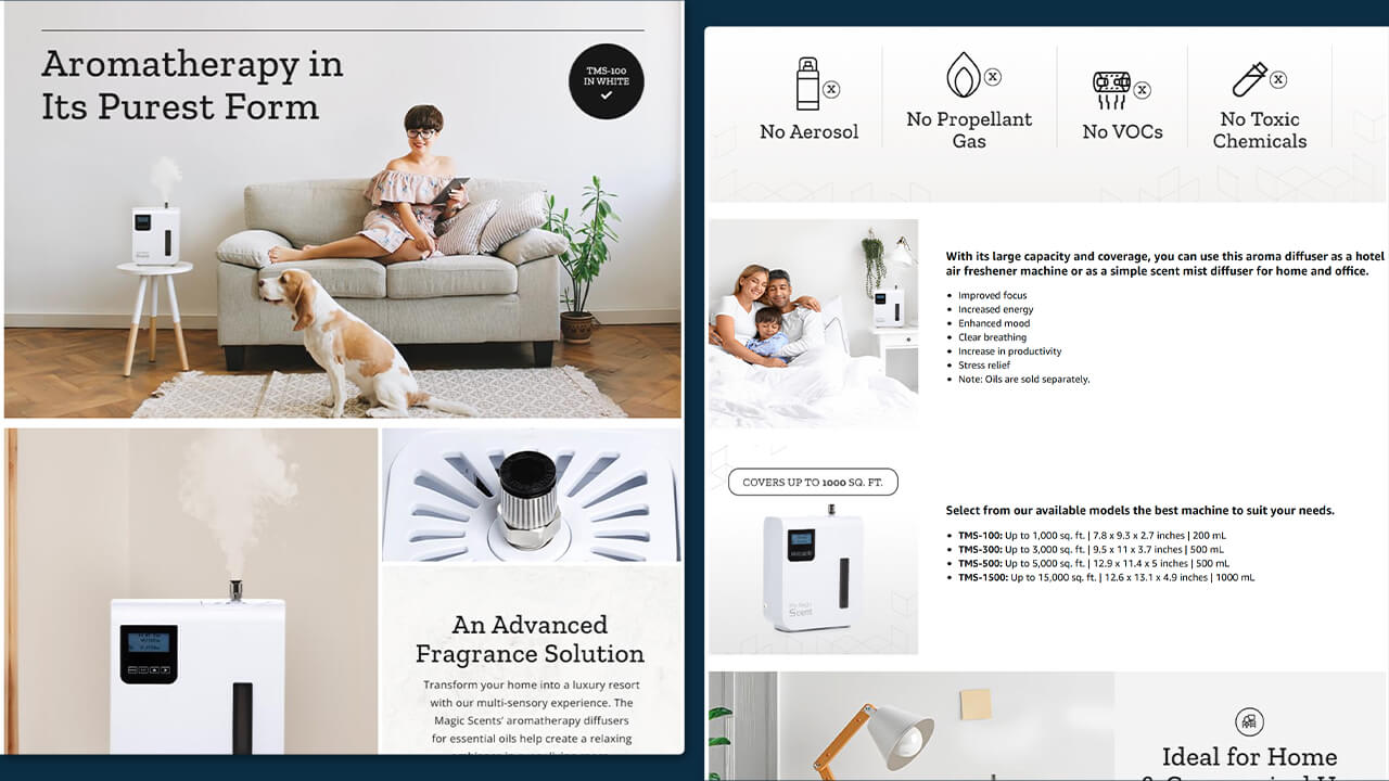 Before image: The Magic Scent Diffuser: Premium oil diffuser with expertly optimized product details for maximum visibility and engagement.